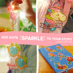 Blue Squid Unicorn Diamond Art Kit colorful gem stickers for creativity