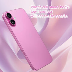 Blue Union pink fake phone close-up shows plastic screen and sturdy edge