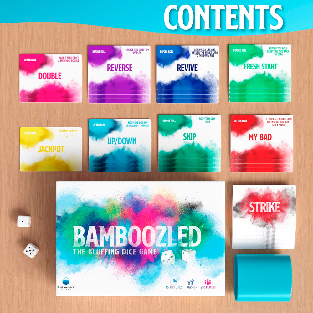 Blue Wasatch Bamboozled compact travel case fits on shelves.