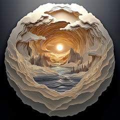 Blueforest Cave Dawn 500-piece puzzle with intricate 3D art for focused, relaxing play