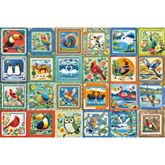 Blueforest embroidered animal puzzle cover with vibrant stitched artwork