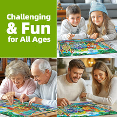 Blueforest Fall City Puzzle packaging shown as a gift-ready set