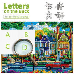 Blueforest Fall City Puzzle scenery image ideal for sofa-side display