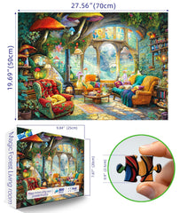 Blueforest HD print details—vivid mushroom leaves for lifelike visuals.