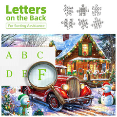 Blueforest holiday lights snowmen puzzle ideal for festive ambiance and mindful time