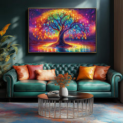 Blueforest Neon Life Tree offers a vibrant, color-rich design for wall art.