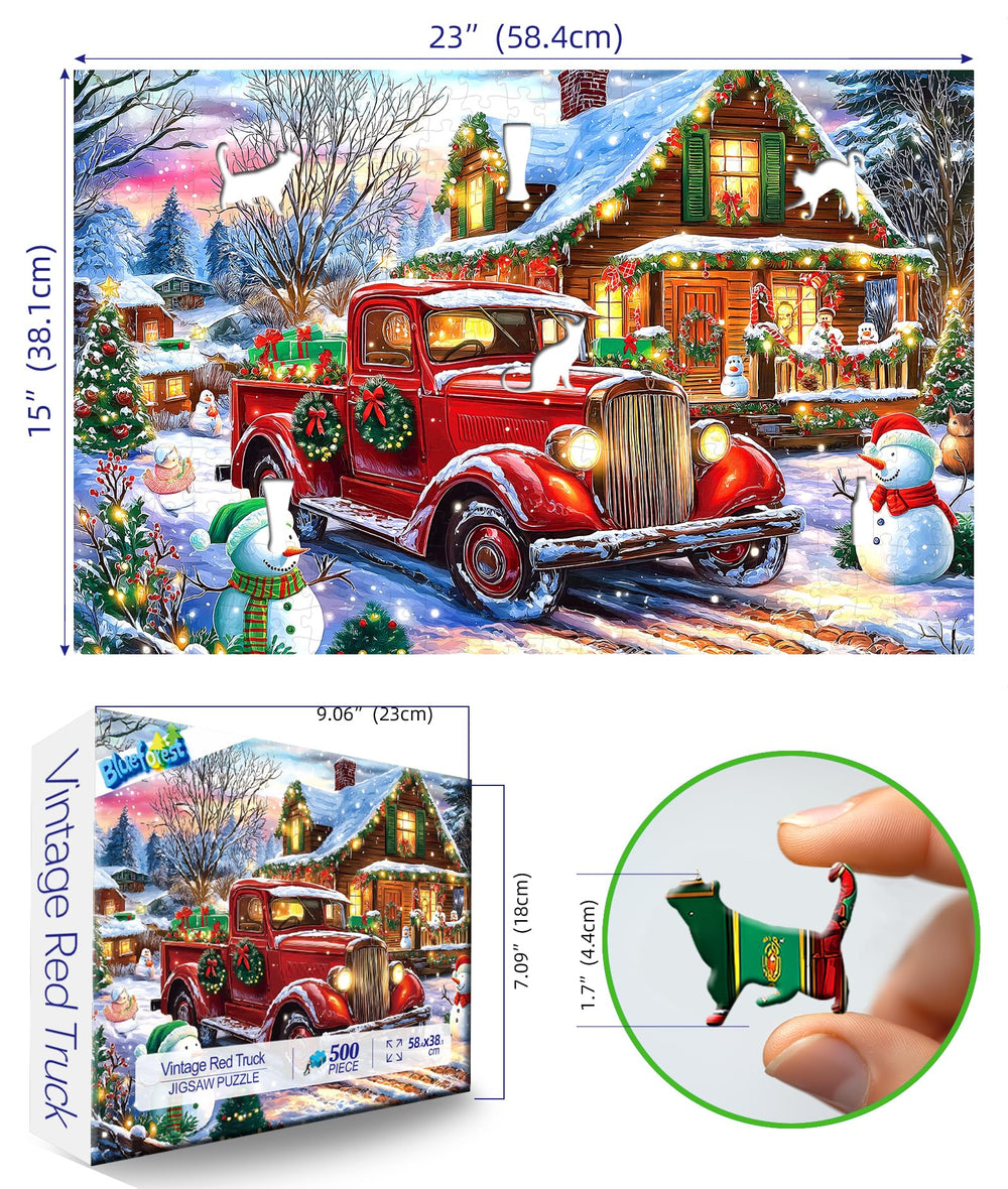Blueforest snowy cabin scene puzzle for a relaxing weekend challenge