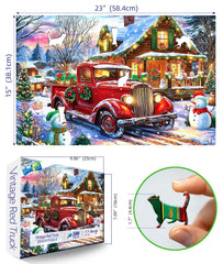 Blueforest snowy cabin scene puzzle for a relaxing weekend challenge
