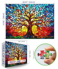 Blueforest stained glass mosaic puzzle pieces interlock for a satisfying fit