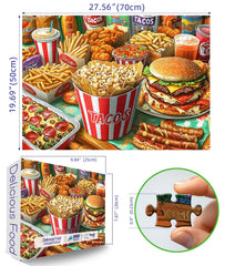 Blueforest 1000-piece taco puzzle close up highlights high definition art