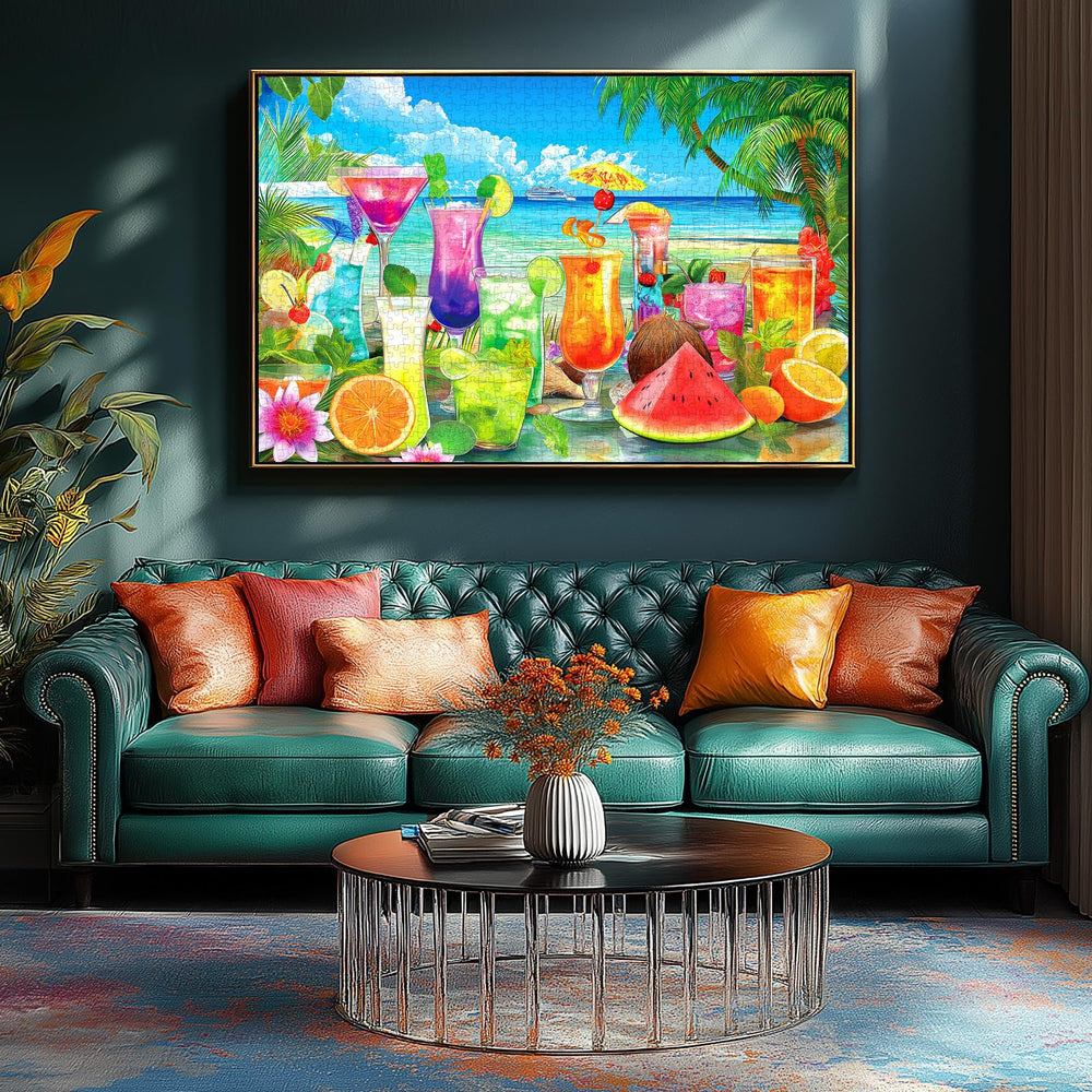 Blueforest Tropical Paradise puzzle reference poster to guide assembly.