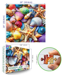 Blueforest vibrant seashells colors puzzle palette enhances visual appeal