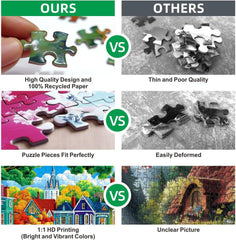 Dust-free materials support comfortable puzzling for all players.