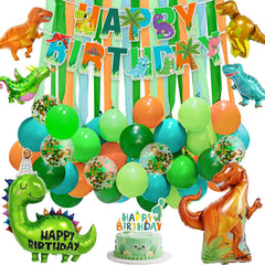 Bluegogo dinosaur banner for a bright dinosaur birthday party centerpiece