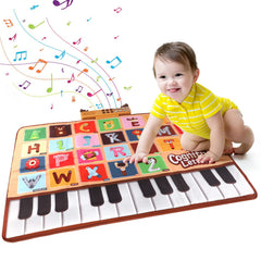 Bluejay Baby Piano Mat front view showing colorful keys inviting toddlers to explore sounds.