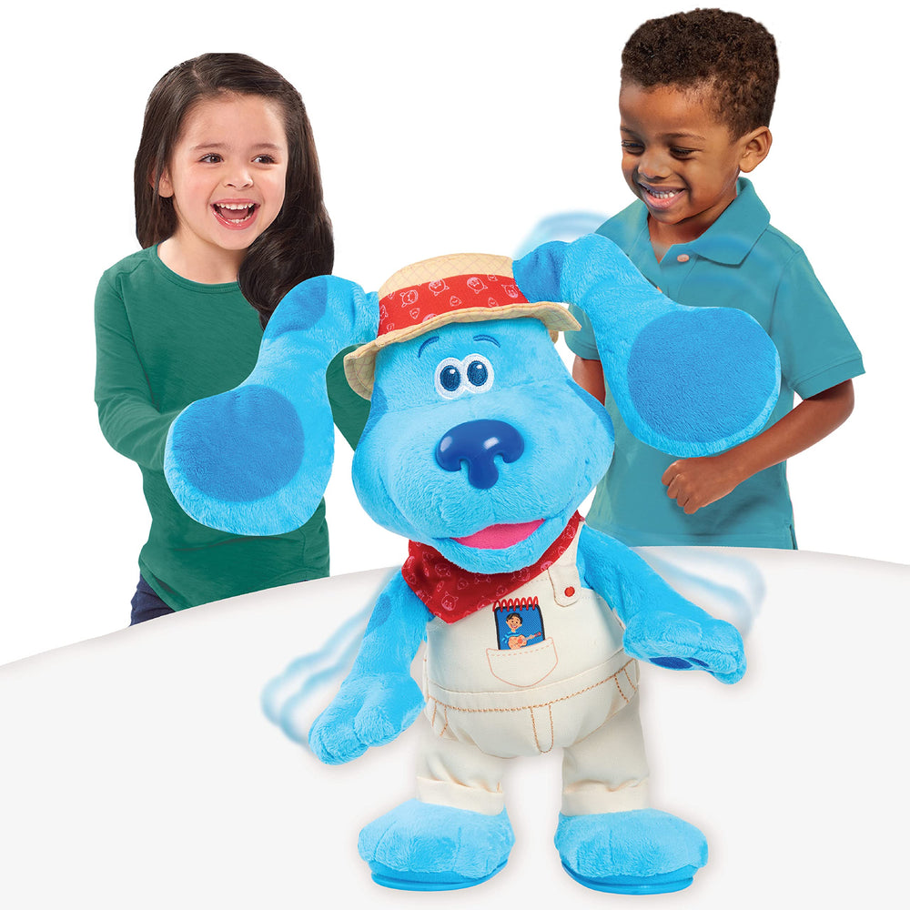 Blue's Clues Bingo Blue in song mode encourages musical participation and movement.