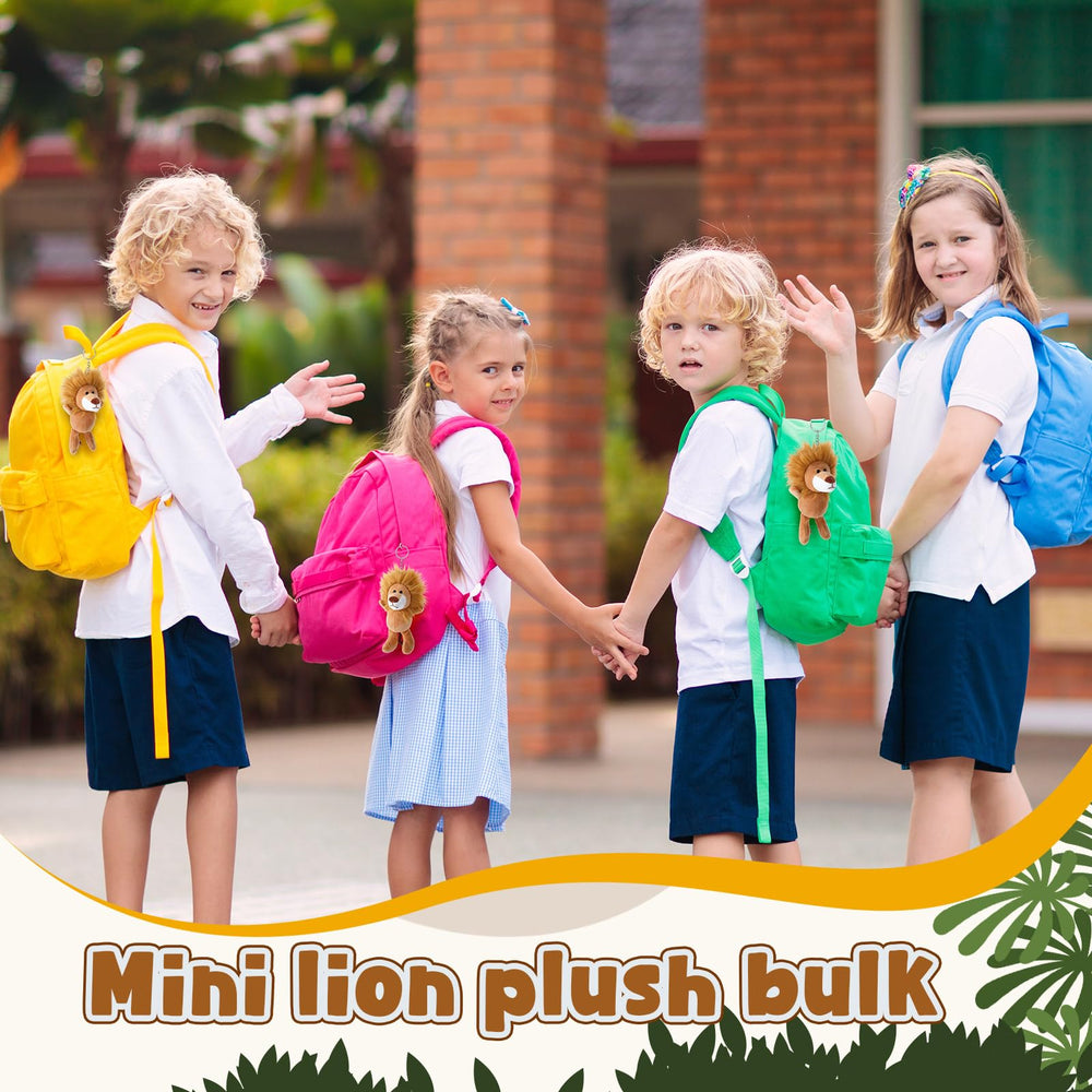 Blueweenly lion keychains as party favors, adding jungle vibe.