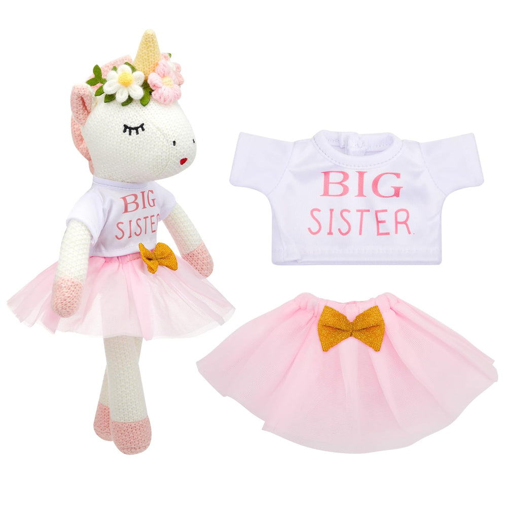 Blueweenly unicorn plush with pink tutu ready for imaginative play