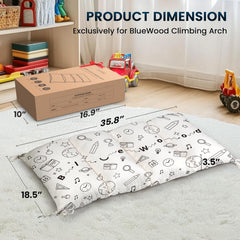 BlueWood cushion breathable cotton cover keeps kids comfortable during play.