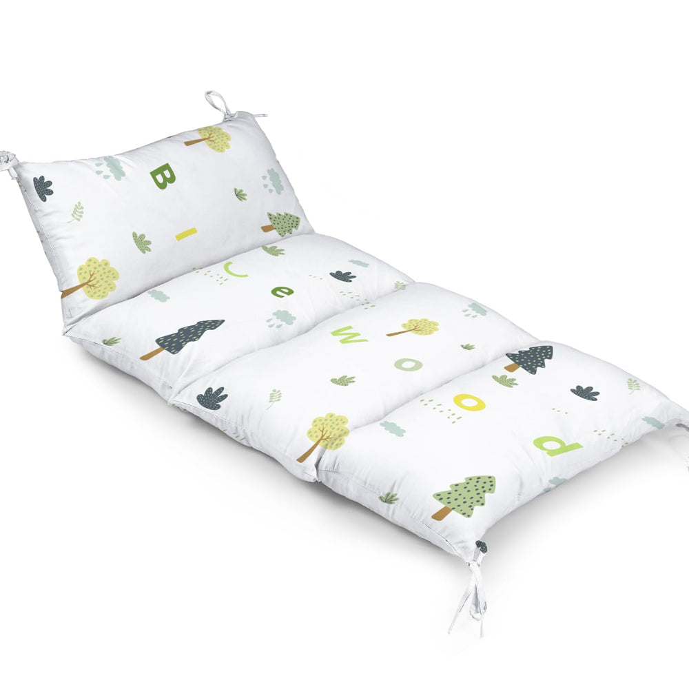 BlueWood cushion on climbing arch forest setup enhances balance during play