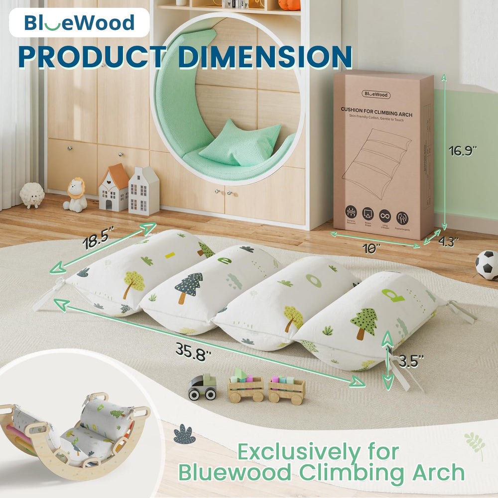 BlueWood cushion in reading corner suitable for quiet naps