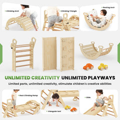 BlueWood Pikler Rocking Chair Arch: sensory engagement during gentle rocking.