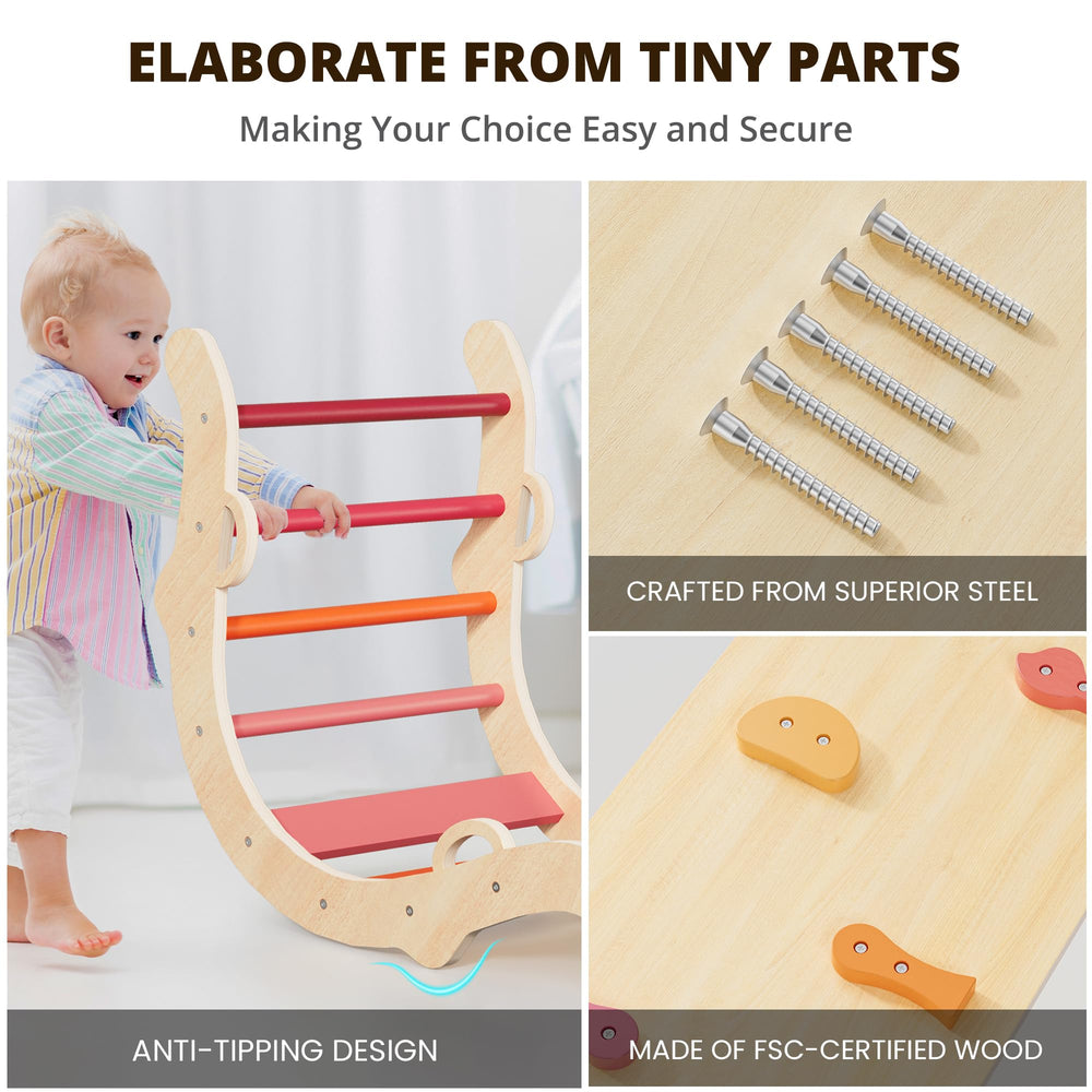 BlueWood Pikler sensory play promotes focused exploration and imagination.