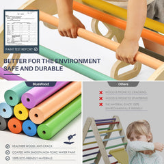 BlueWood wooden climber supports Montessori-inspired, independent play at home.