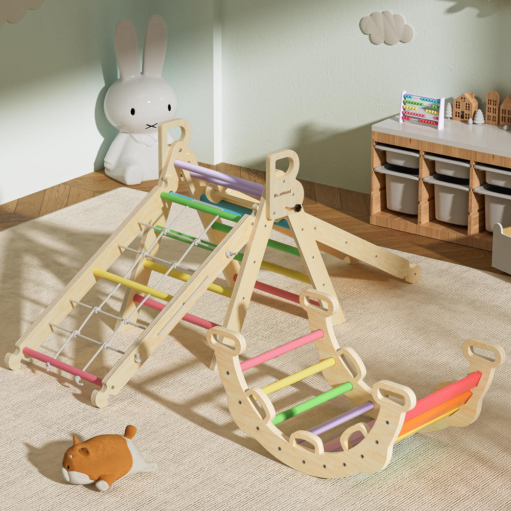 BlueWood rope ladder addition enhances climbing variety for active toddlers.