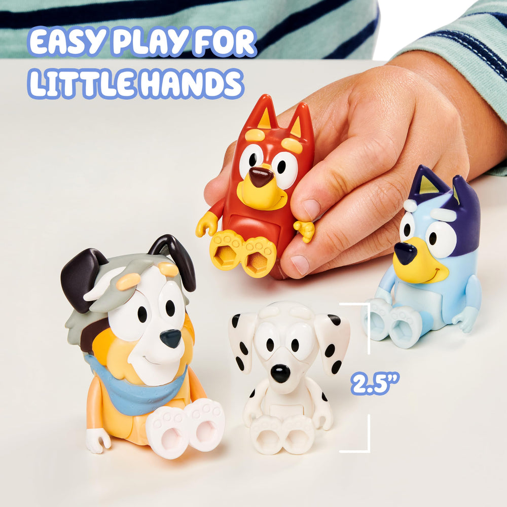 Bluey articulated figures offer dynamic poses for action packed scenes