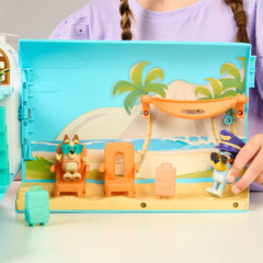Bluey beach scene sparks seaside adventures and sunny play.