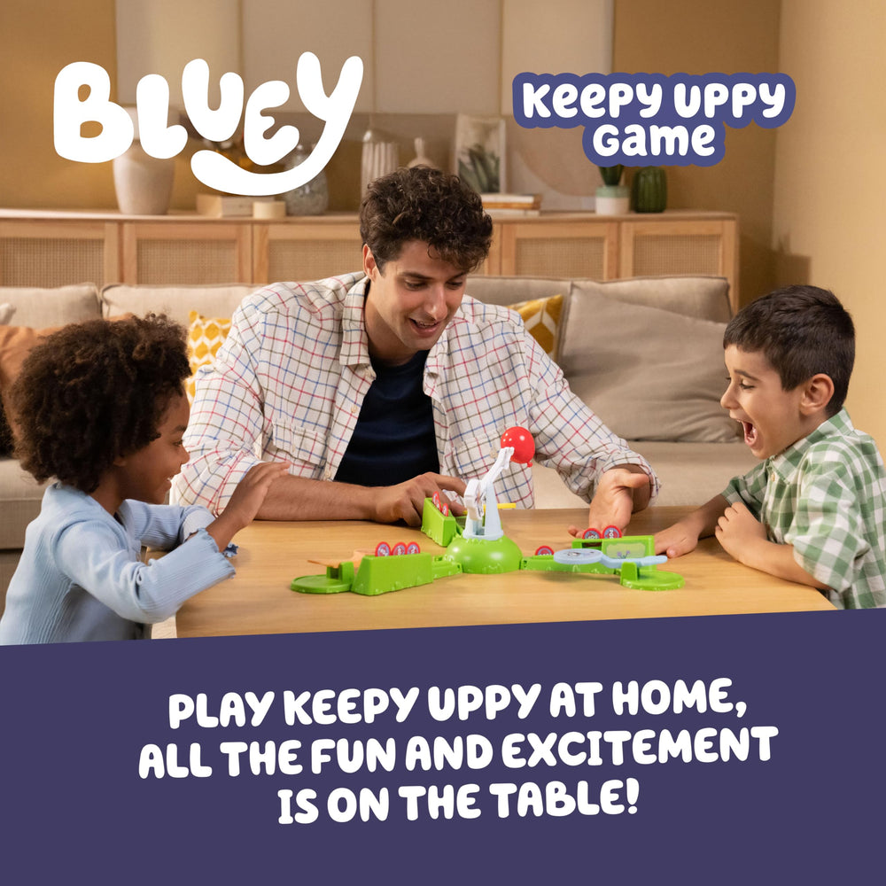 Bluey Bingo and Chilli paddles in family-friendly action promoting collaboration.