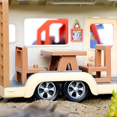 Bluey Caravan Adventure Playset dining table and chairs for pretend meals
