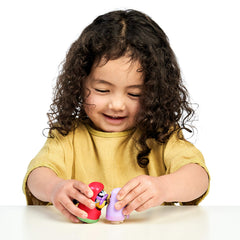 Colorful two-pack figures from Bluey inspire creative pretend play at home.