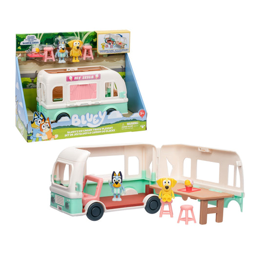 Bluey Ice Cream Truck front view with colorful details for imaginative play