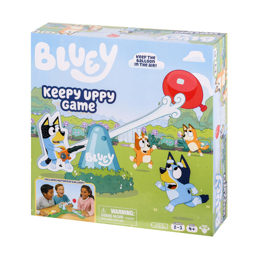 Bluey Keepy Uppy paddles with balloon in action boost quick reflexes and teamwork.