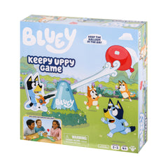 Bluey Keepy Uppy paddles with balloon in action boost quick reflexes and teamwork.