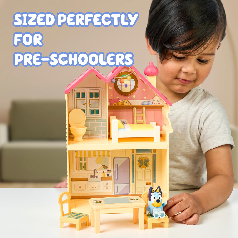 Bluey Mini House bedroom area supports cozy bedtime storytelling.