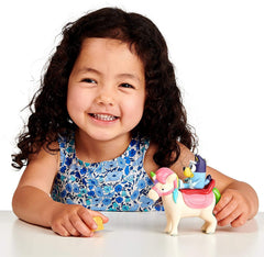 Bluey mini playset fits in bags for on-the-go fun.