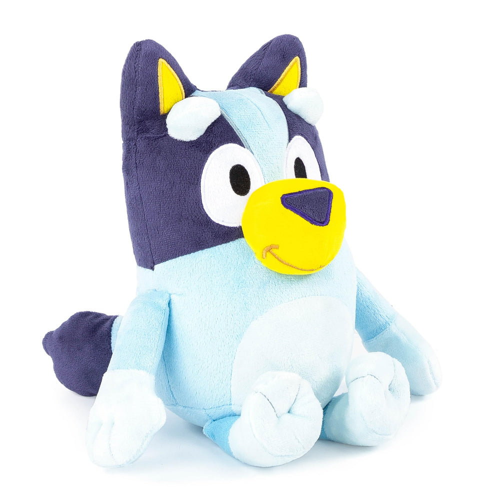 Bluey pillow buddy with hug-worthy softness, ideal for bedtime routines.
