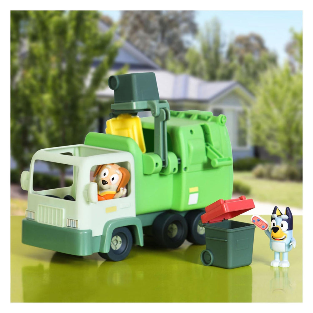 Two rubbish bins included for interactive bin loading into the truck.