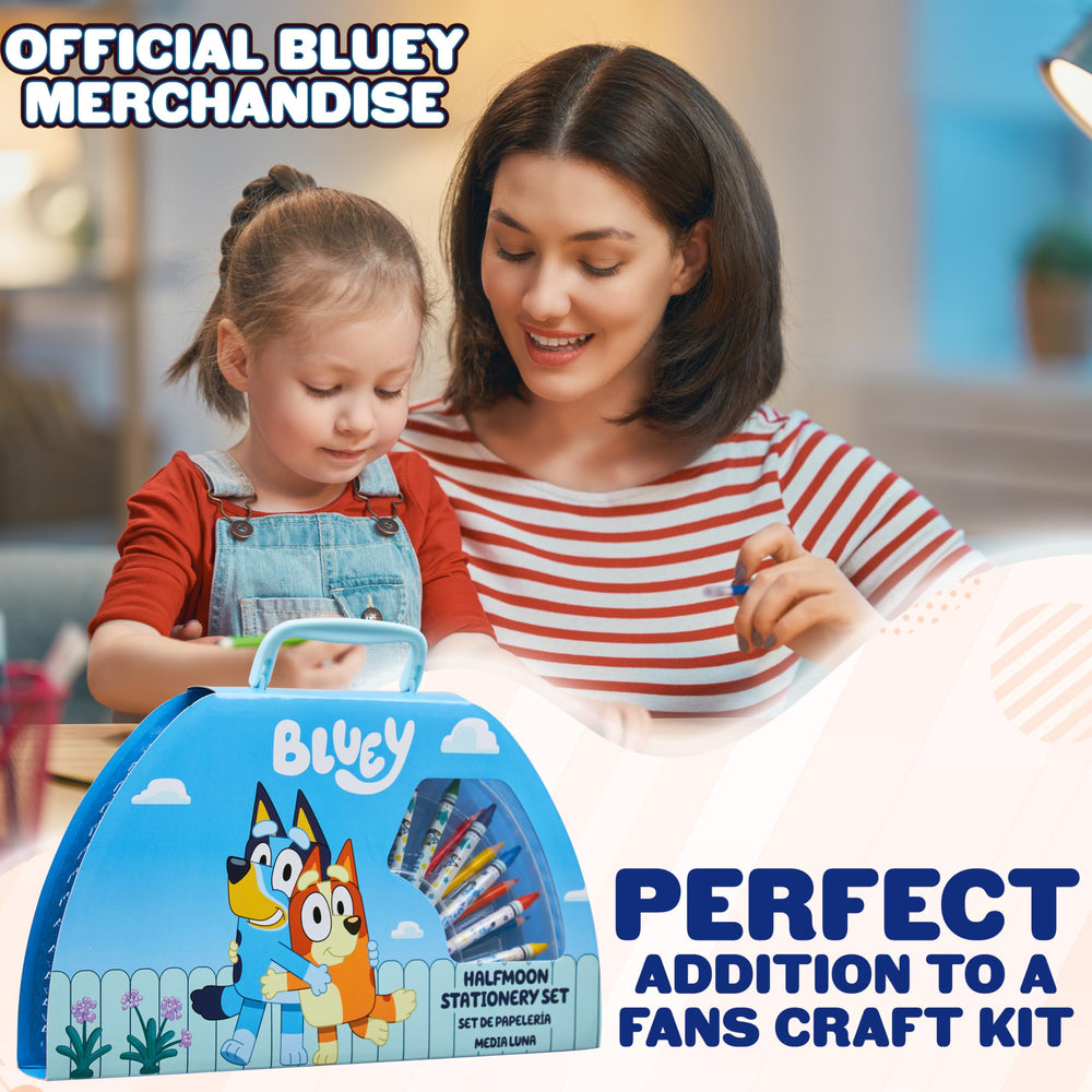 Bluey travel case with art supplies ready for school or road trips