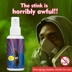 BlueYE red stink spray bottle ready to surprise friends.