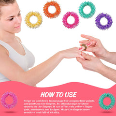Blulu acupressure ring green spikes for everyday use.