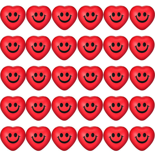 Blulu heart stress ball with a red smiley face, ideal for focus and fun.