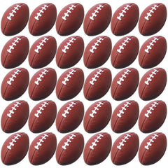 Blulu mini foam football dark brown close-up showing textured surface for party favors.