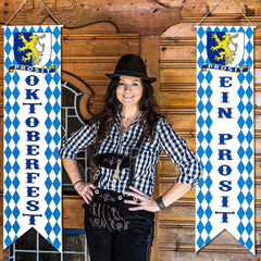 Blulu Oktoberfest decor for garden windows versatile backdrop