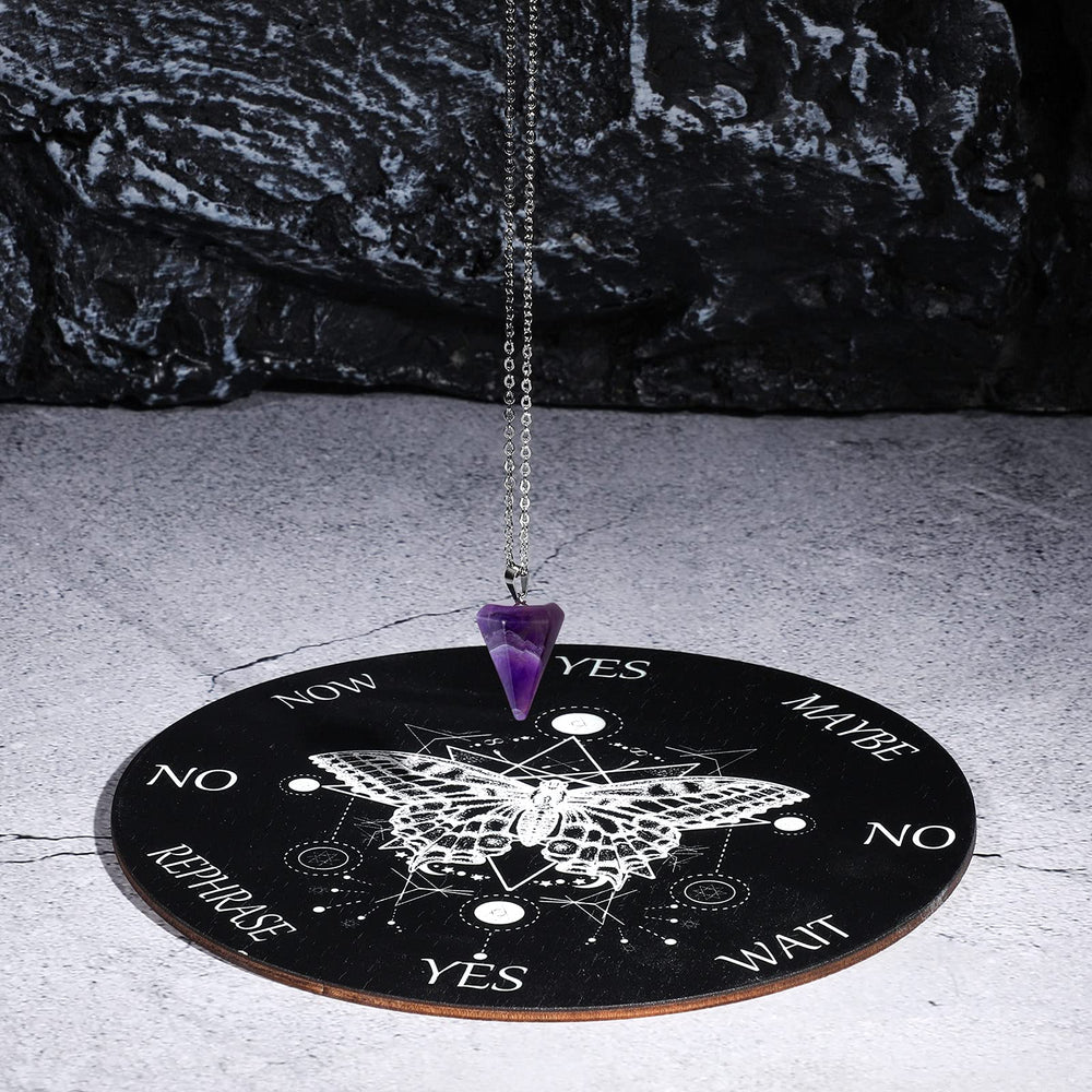 Compact 17x17 cm pendulum board ideal for altar or desk use
