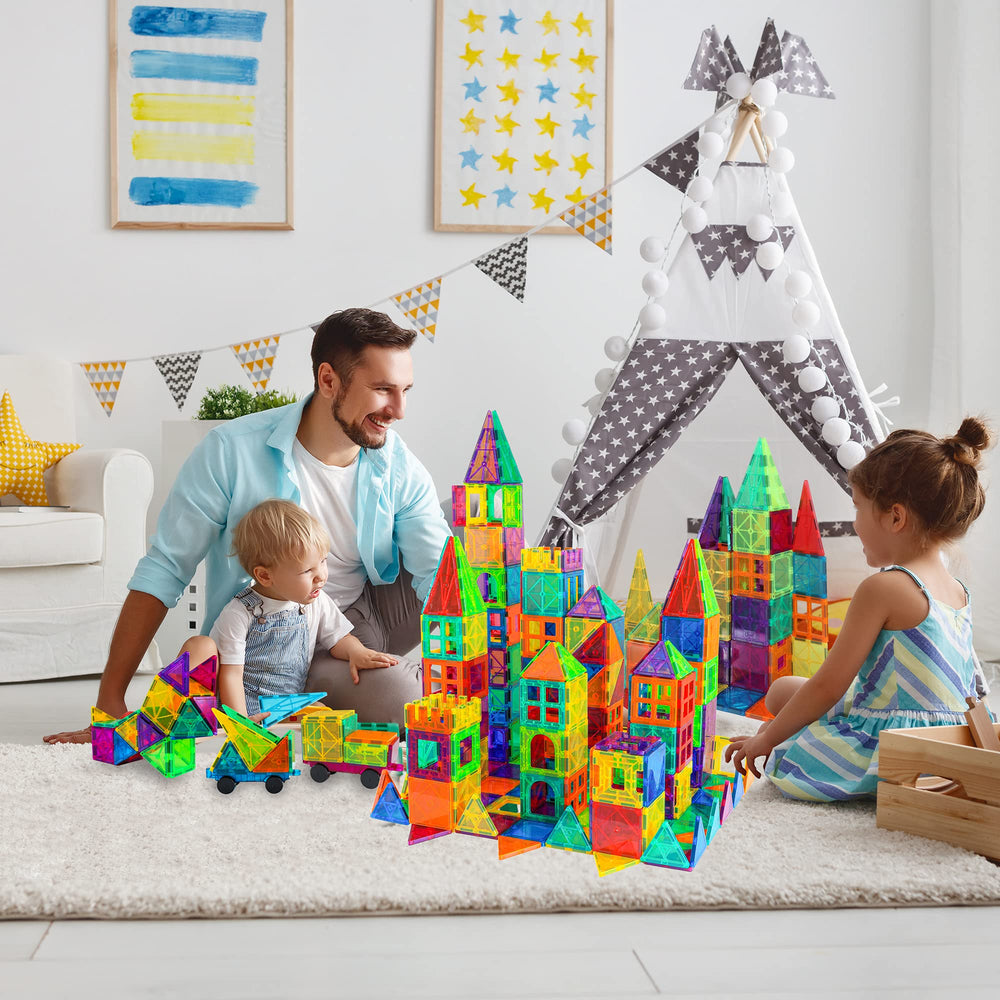 Bmag two cars on magnetic tiles enabling imaginative races and balance play