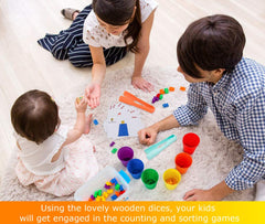 Bmag two wooden dice encourage turn-based math play and turn-taking